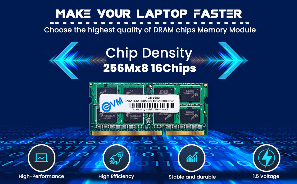 EVM-4GB-DDR3-Laptop-RAM-1600MHz-So-DIMM-Memory-High-Speed-Performance-Low-Voltag