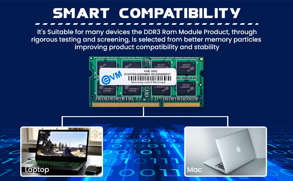 EVM-4GB-DDR3-Laptop-RAM-1600MHz-So-DIMM-Memory-High-Speed-Performance-Low-Voltag