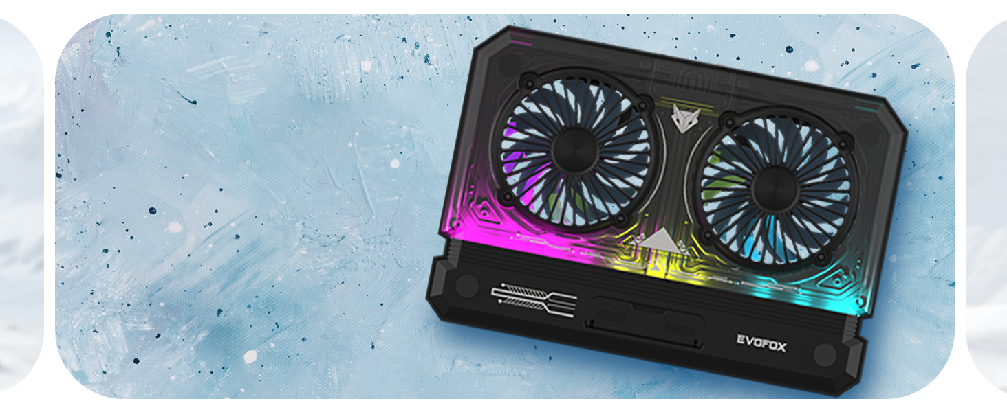 EvoFox-Blizzard-RGB-Cooling-Pad-for-Gaming-Laptop-with-Transparent-Upper-Surface