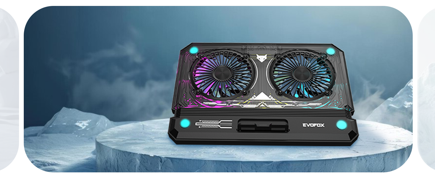 EvoFox-Blizzard-RGB-Cooling-Pad-for-Gaming-Laptop-with-Transparent-Upper-Surface