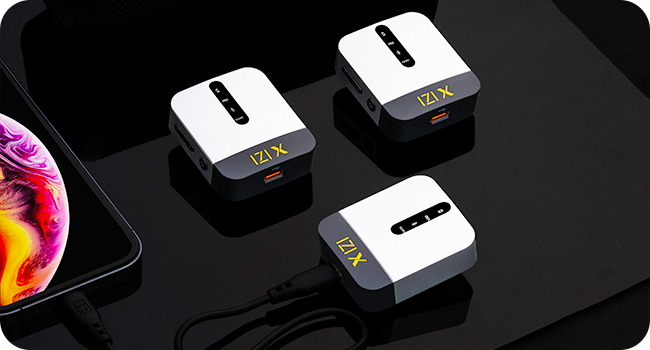 IZI-X-Dual-Channel-Wireless-Microphone-360-Omnidirectional-120M-Range-16Hr-Playb