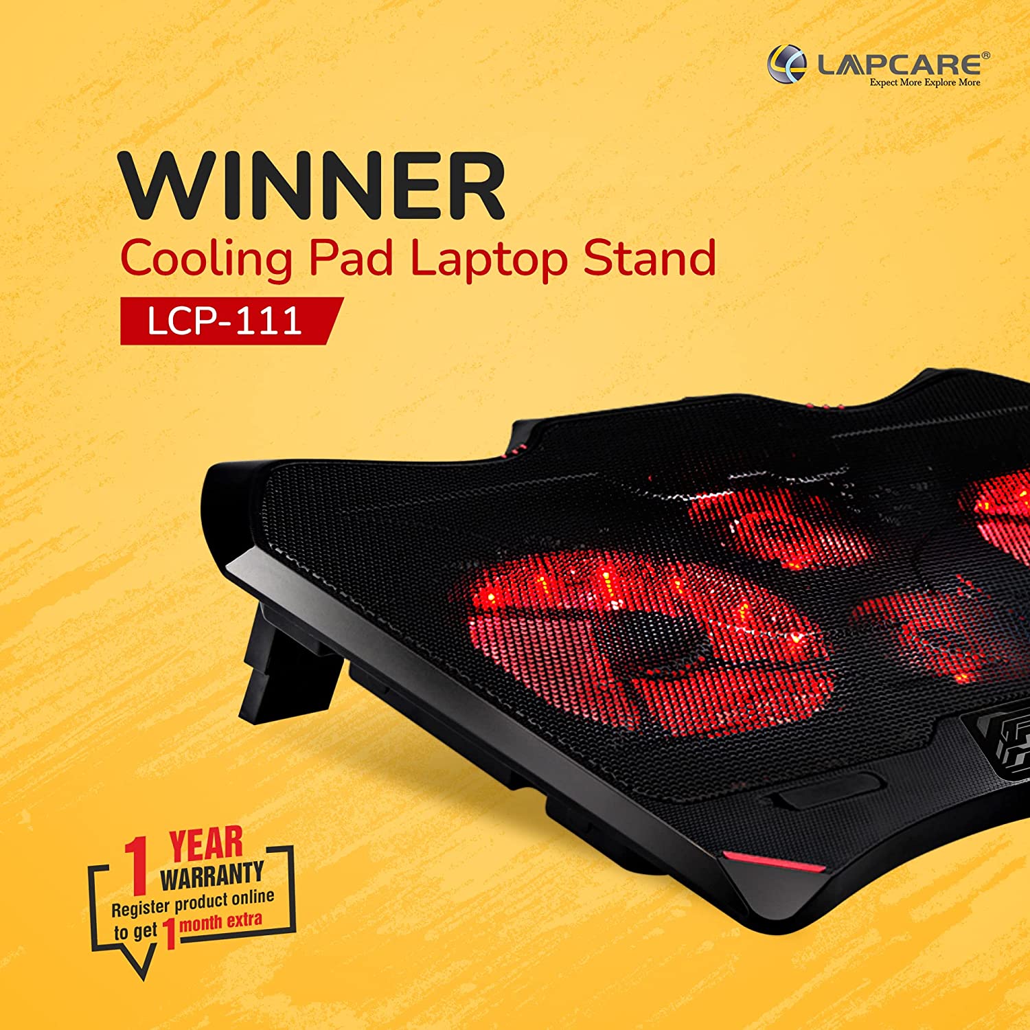 Lapcare WINNER Cooling Pad with 4 Fans Laptop Stand 