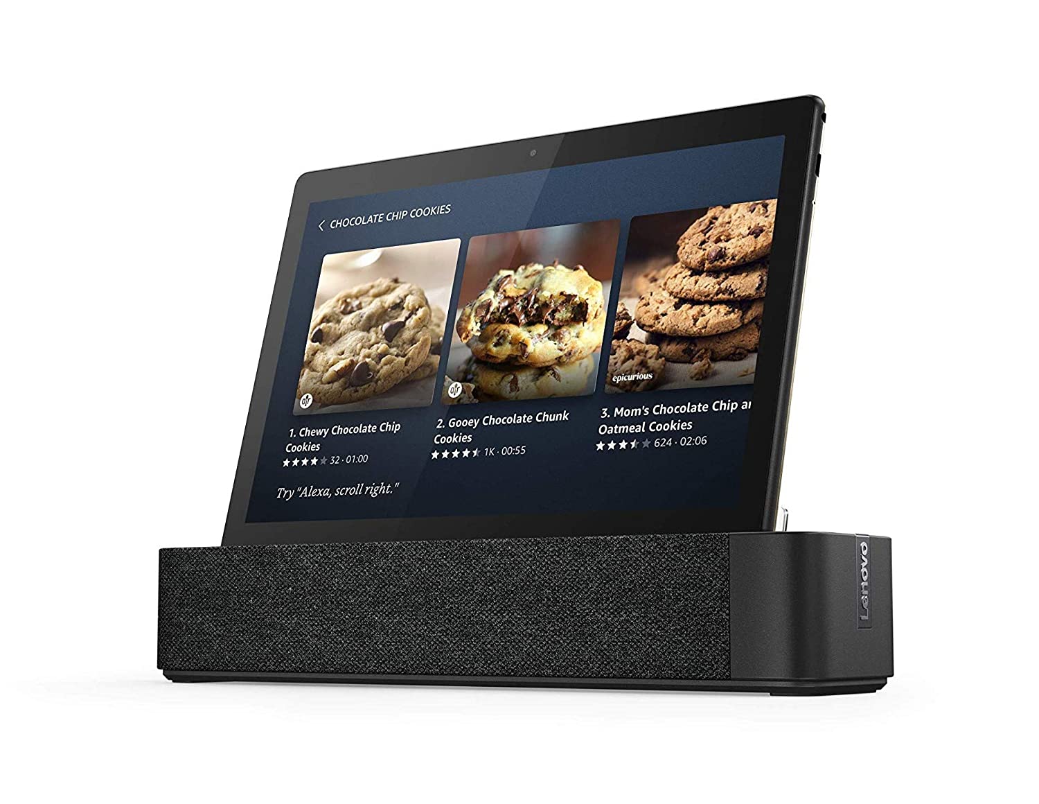 Lenovo Smart Bluetooth, Wi-Fi Tab M10 with Alexa Speaker Dock  Slate Black)