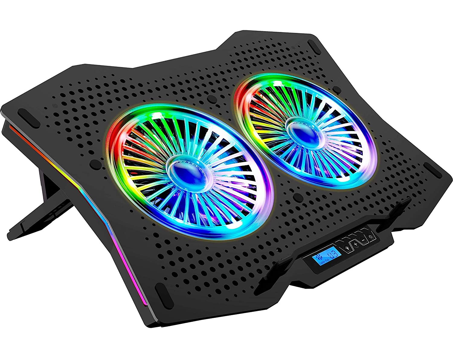 Live Tech Storm Pro Laptop Cooling Led Pad with Dual Fan for 15.6" to 17.3" Notebooks