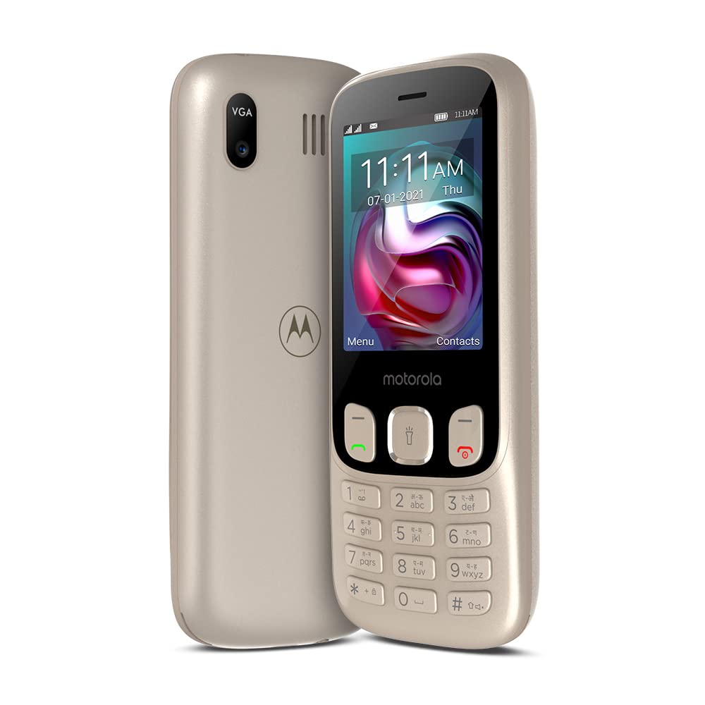 Motorola a70 keypad Mobile Dual Sim with Expandable Memory Upto 32GB, Rose Gold