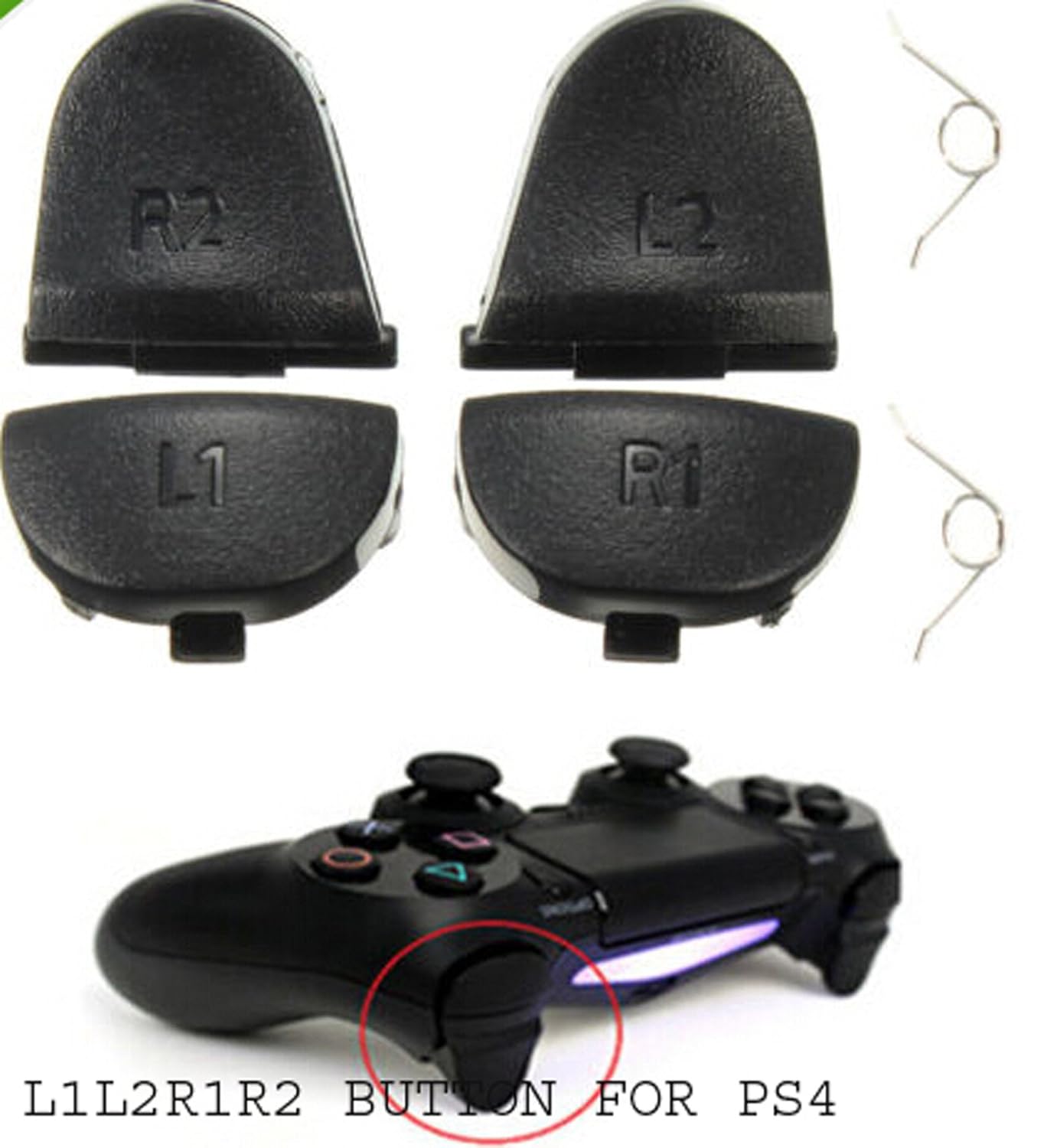 New L1 L2 + R1 R2 Trigger Buttons Springs Replacement Parts For PS4 Controller Version 1 for JDM 001/011/020 model