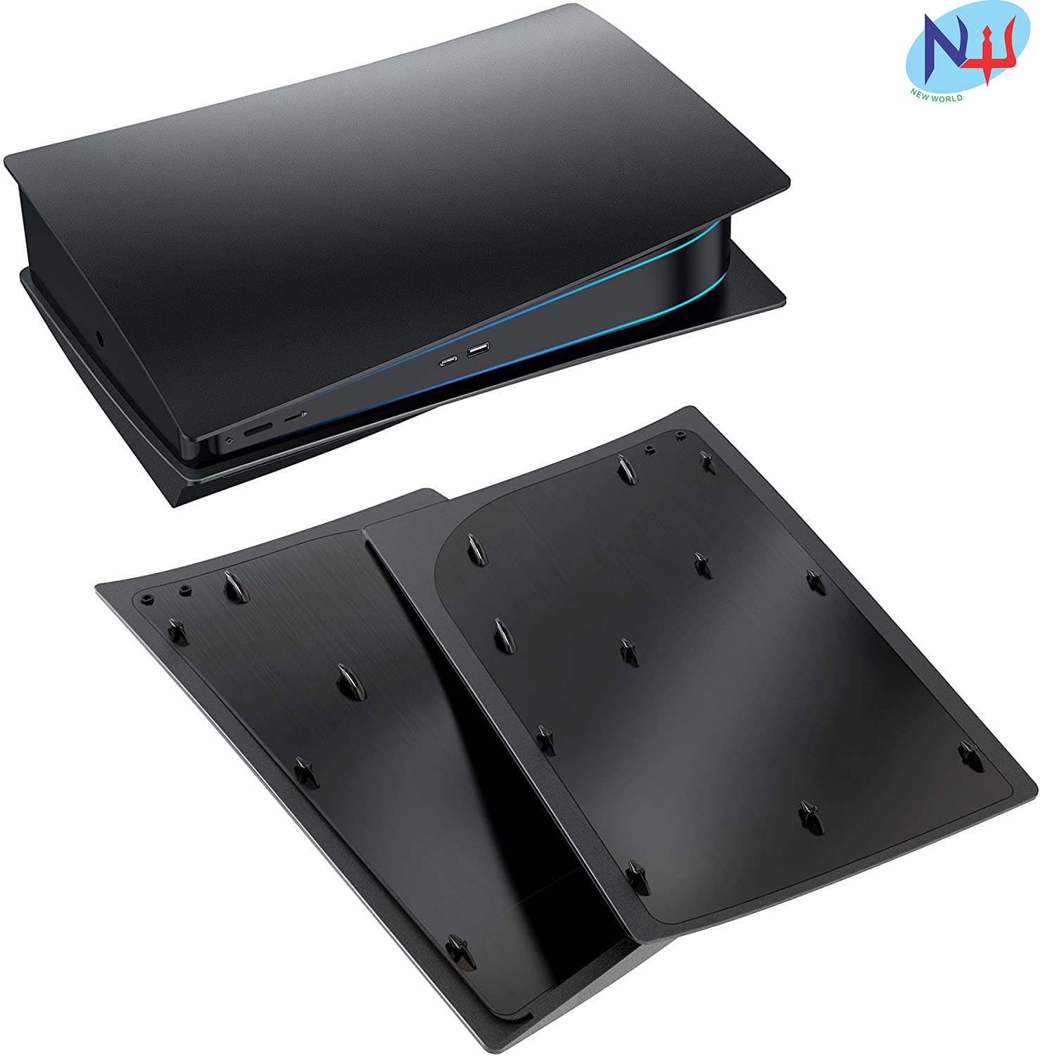 New world for PS5 Faceplate, Faceplate for PS5 Disc edition, Faceplate for PS5 CD Vesrion, Black