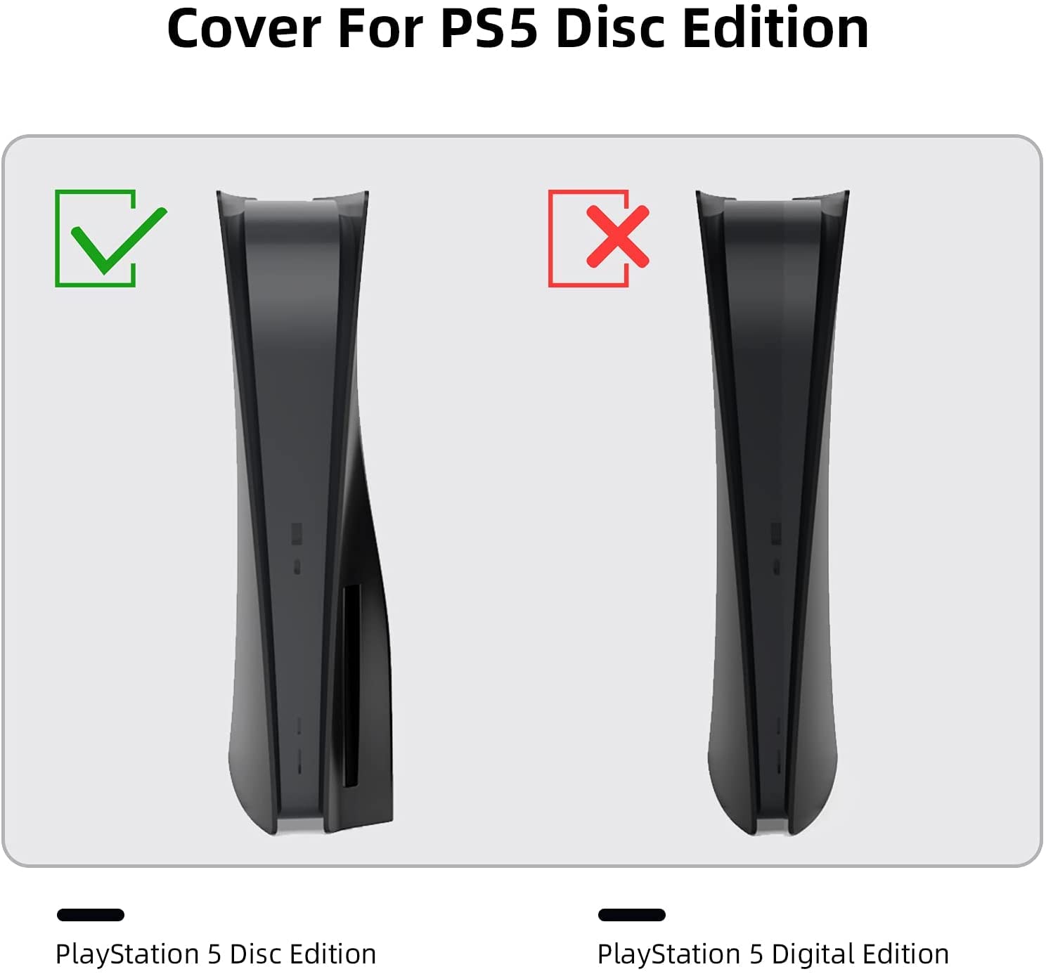 New world for PS5 Faceplate, Faceplate for PS5 Disc edition, Faceplate for PS5 CD Vesrion, Black