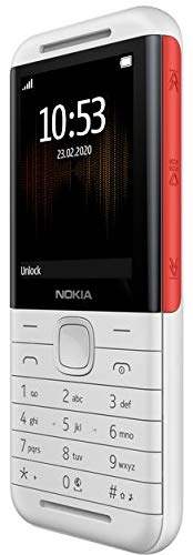 Nokia 5310 Dual SIM Feature Phone with MP3 Player, Wireless FM Radio and Rear Camera (White/Red)