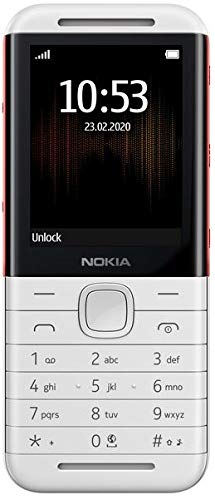 Nokia 5310 Dual SIM Feature Phone with MP3 Player, Wireless FM Radio and Rear Camera (White/Red)