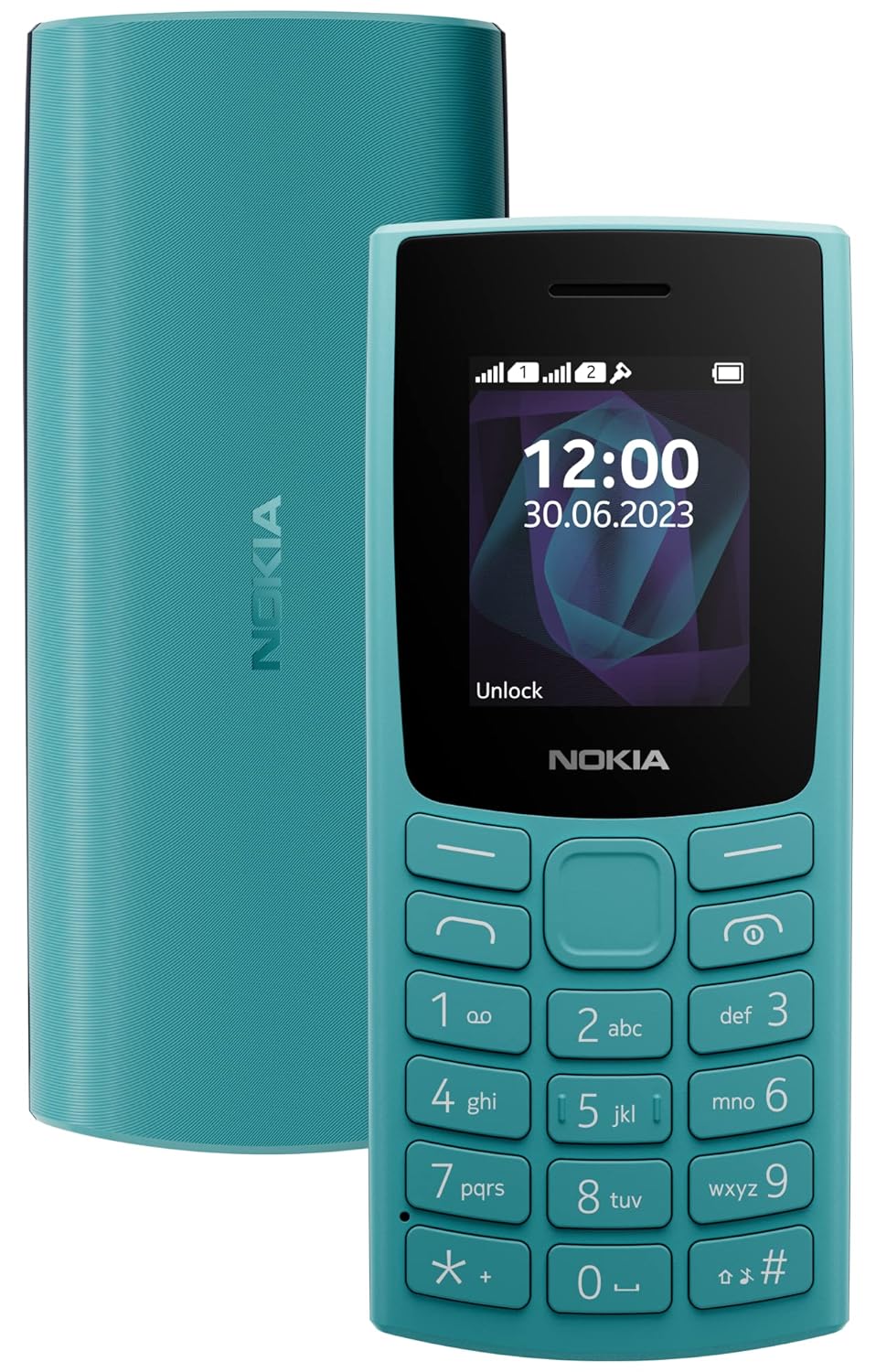 Nokia All-New 105 Dual Sim Keypad Phone with Built-in UPI Payments, Long-Lasting Battery, Wireless FM Radio | Cyan