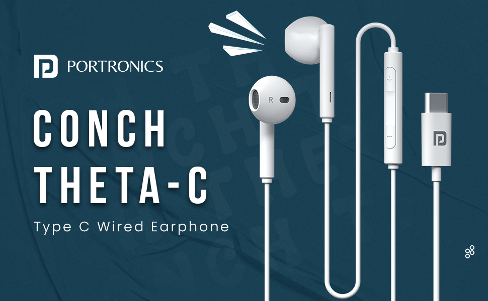 Portronics-Conch-Theta-C-in-Ear-Type-C-Wired-Earphones-with-in-Line-HD-Mic-Power