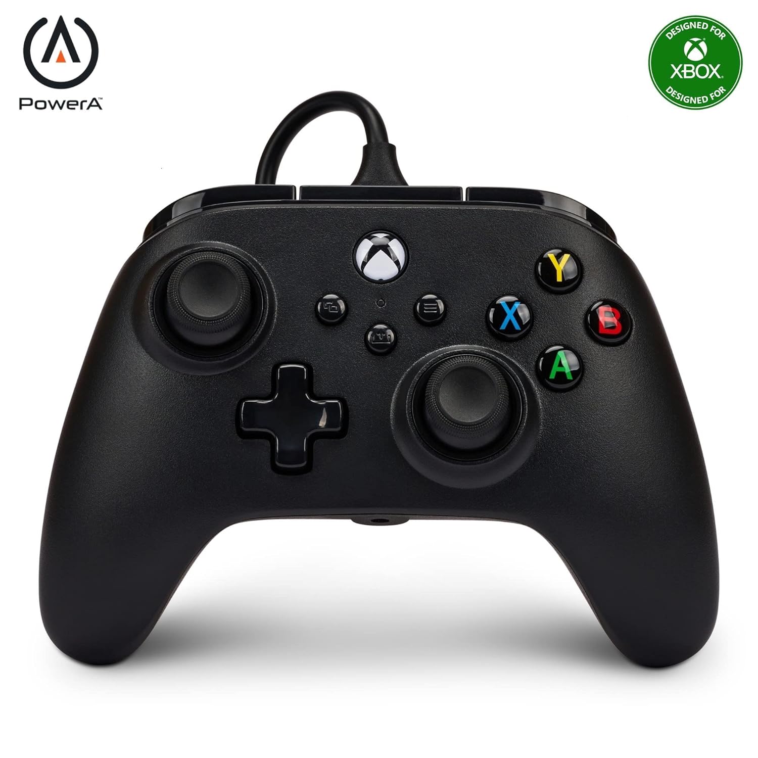 PowerA Nano Enhanced Wired Gaming Controller for Xbox Series X/S, Xbox One, PC, Windows 10/11, compact and smaller than standard Xbox controllers, Black (Officially Licensed)