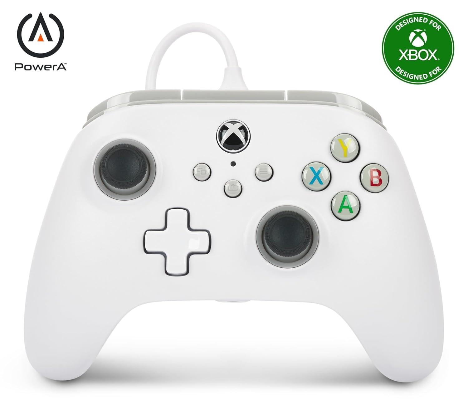 PowerA Wired Gaming Controller for Xbox Series X/S, Xbox One, PC, Windows 10/11, White (Officially Licensed)