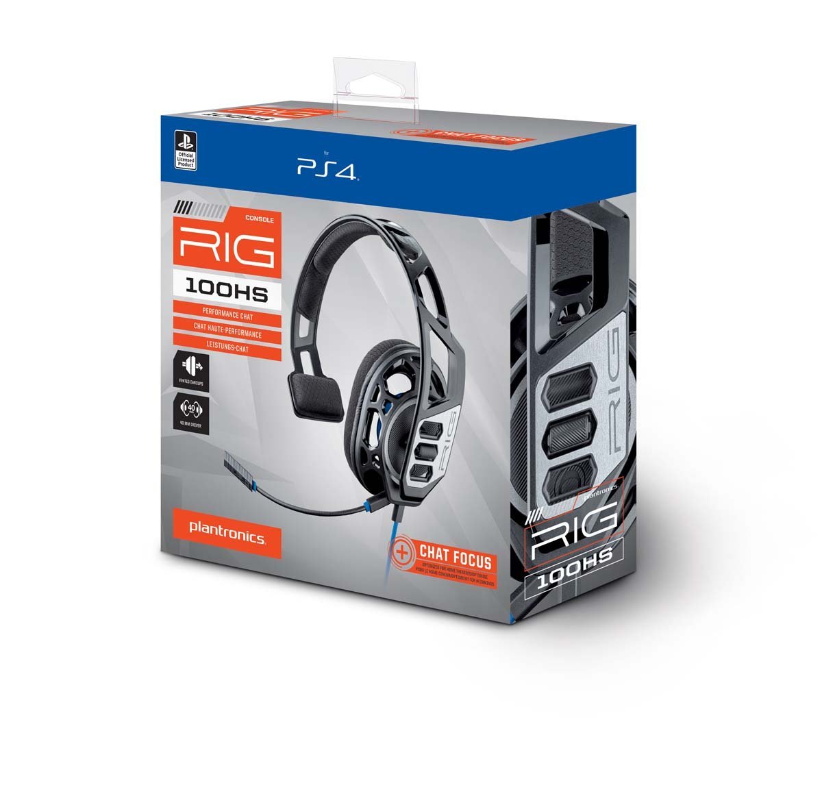 RIG 100HS gaming headset. Official Sony open ear chat headset for PS4™ (wired)