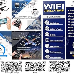 Real-GamesTM-Vision-Kids-Quad-Copter-Remote-Control-Drone-for-Boys-and-Girls-Whi