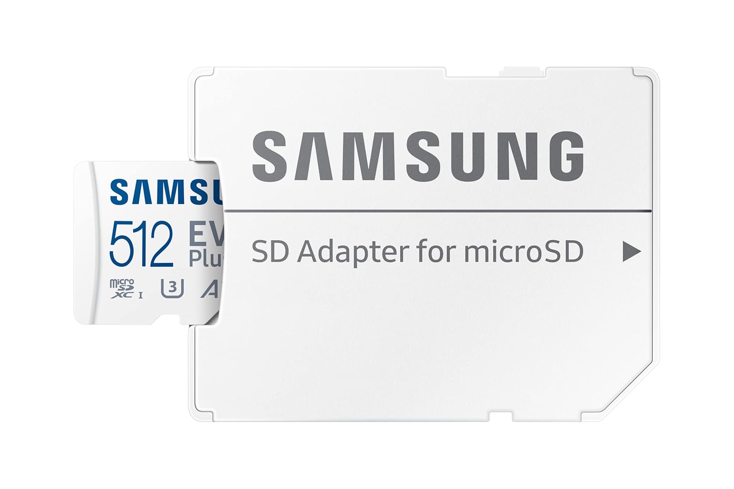 Samsung EVO Plus 512GB microSDXC UHS-I U3-130MB/s Full HD & 4K UHD Memory Card with Adapter (MB-MC512KA)