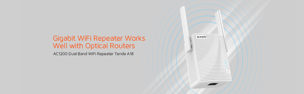 Tenda-A18-AC1200-Gigabit-WiFi-Range-ExtenderRepeaterBoosterHotspot-with-100-Mbps