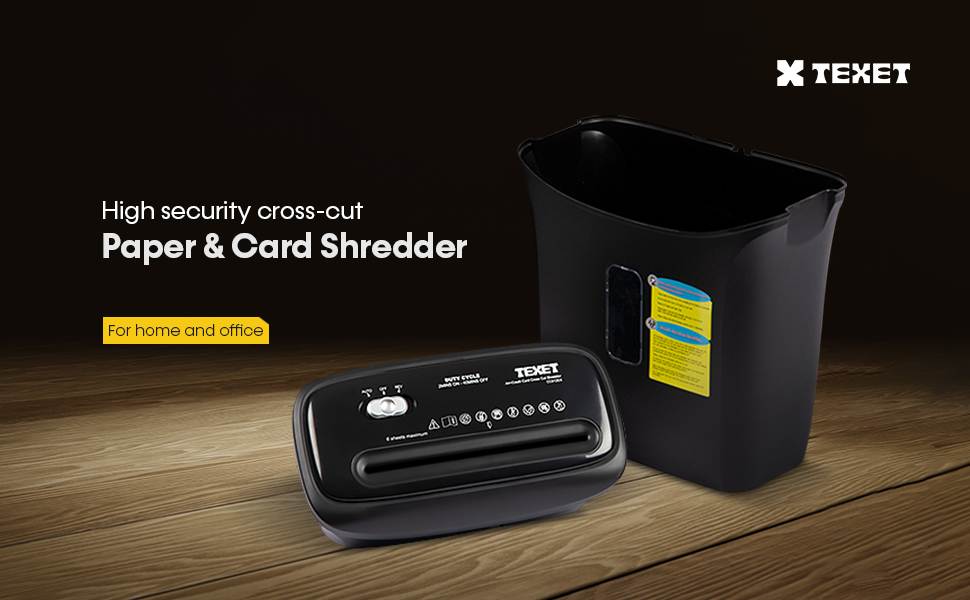 Texet-CC612EX-Paper-and-Card-Shredder-Crosscut-Shredder-Auto-Start-Stop-Function