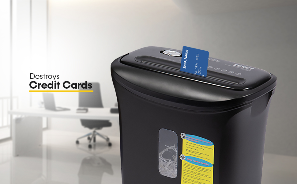 Texet-CC612EX-Paper-and-Card-Shredder-Crosscut-Shredder-Auto-Start-Stop-Function