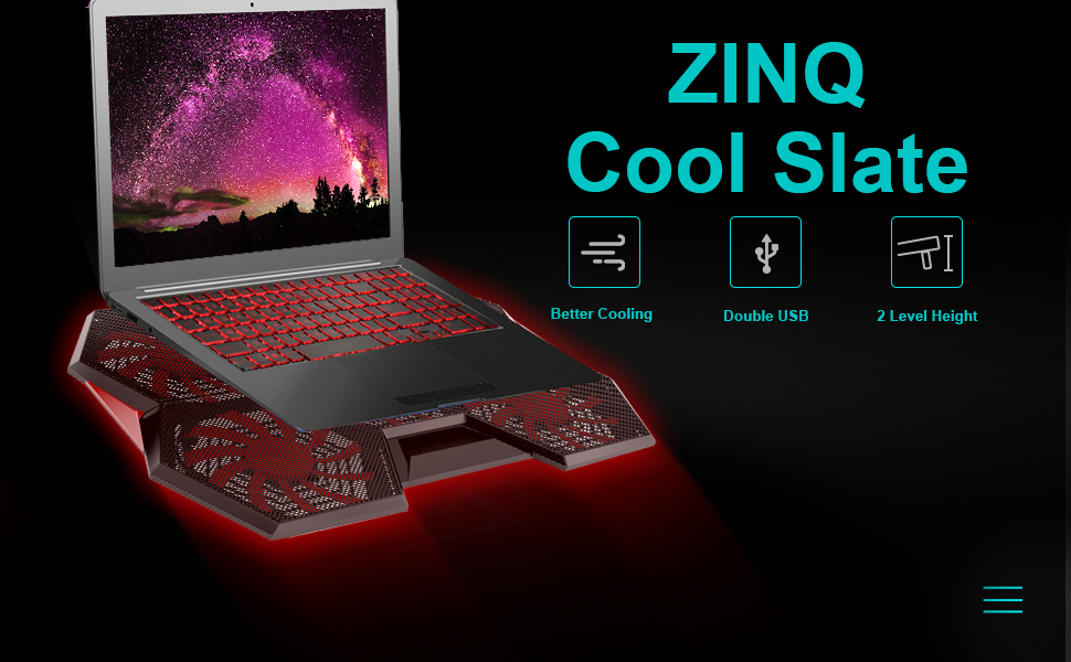 Zinq-Five-Fan-Cooling-Pad-and-Laptop-Stand-with-Dual-Height-Adjustment-and-Dual-