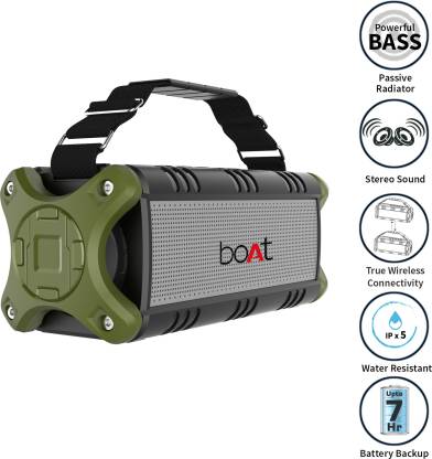 BoAt Stone 1400 30 W Bluetooth Speaker (Army Green, Stereo Channel)