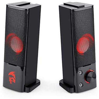 Redragon Orpheus GS550 Stereo Channel for PC with Red LED Backlight and Volume Control Gaming Sound bar Speakers