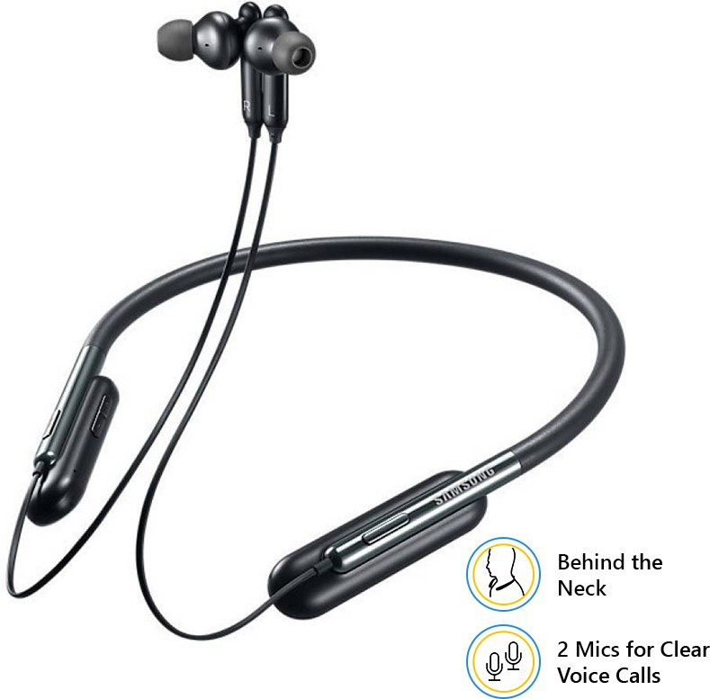 Samsung Original EO-BG950CBEGIN Bluetooth Wireless in-Ear Flexible Headphones with Microphone (Black)