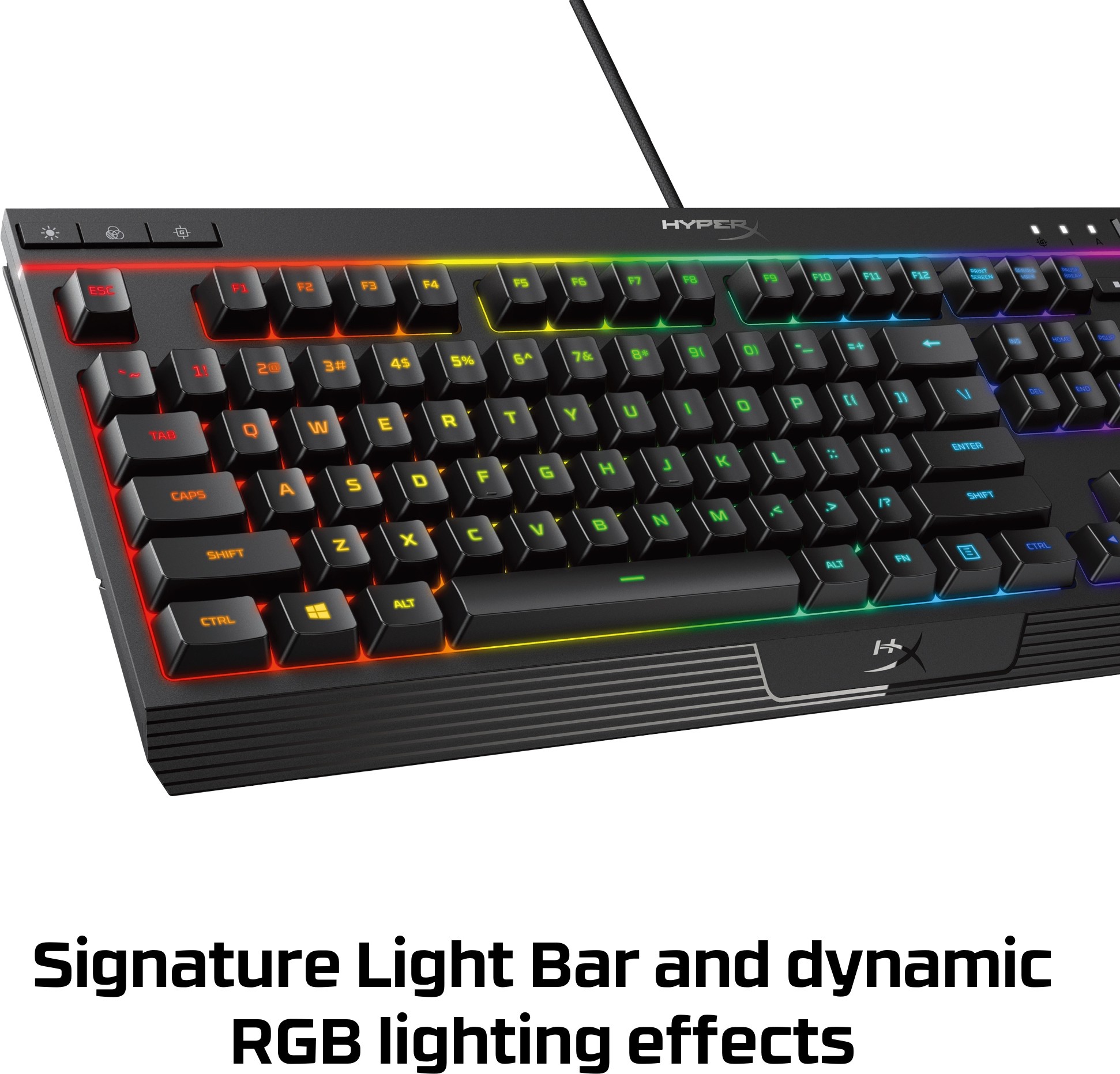 HyperX Alloy HX-KB5ME2-US Core RGB Membrane Gaming Keyboard (Black)