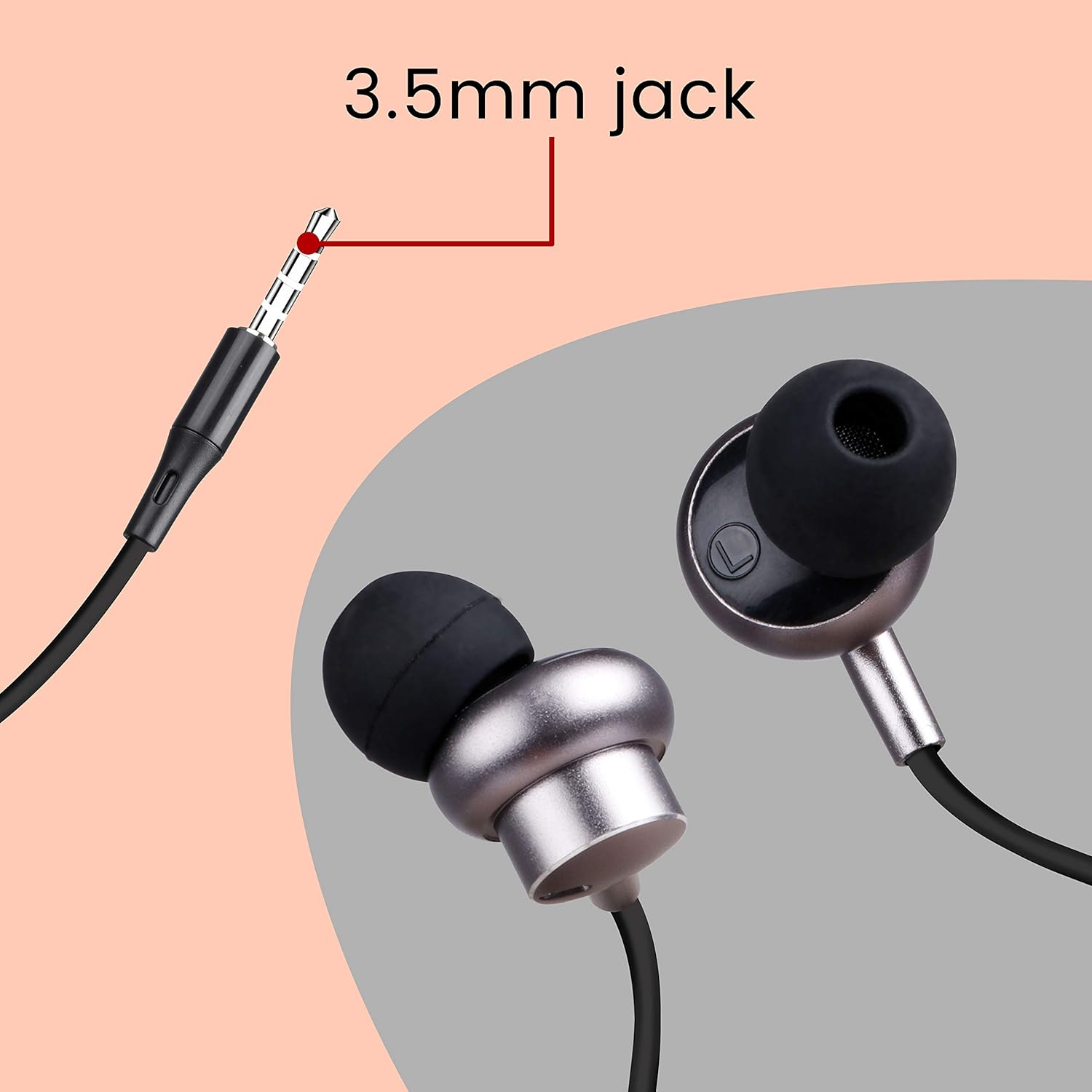 ZEBRONICS Zeb-Addiction Wired Earphone with Mic (Black)