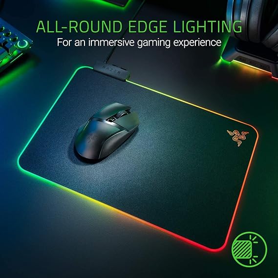 Razer Firefly V2 Micro Textured Gaming Mouse Mat with RGB Lighting Powered by Chroma Rz02-03020100-R3M1 Port