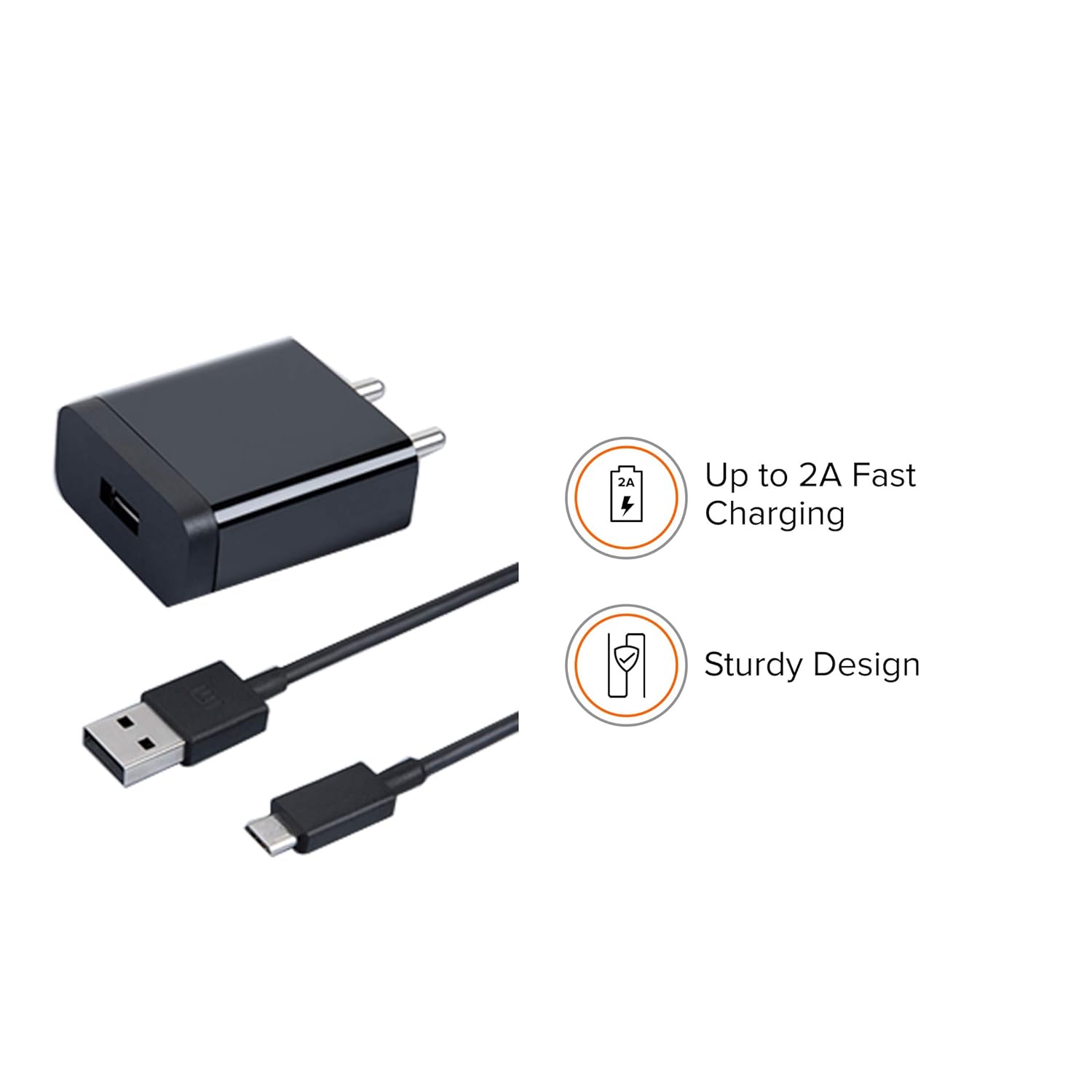 Mi 5V Charger|10W Wall Charger with USB-Black