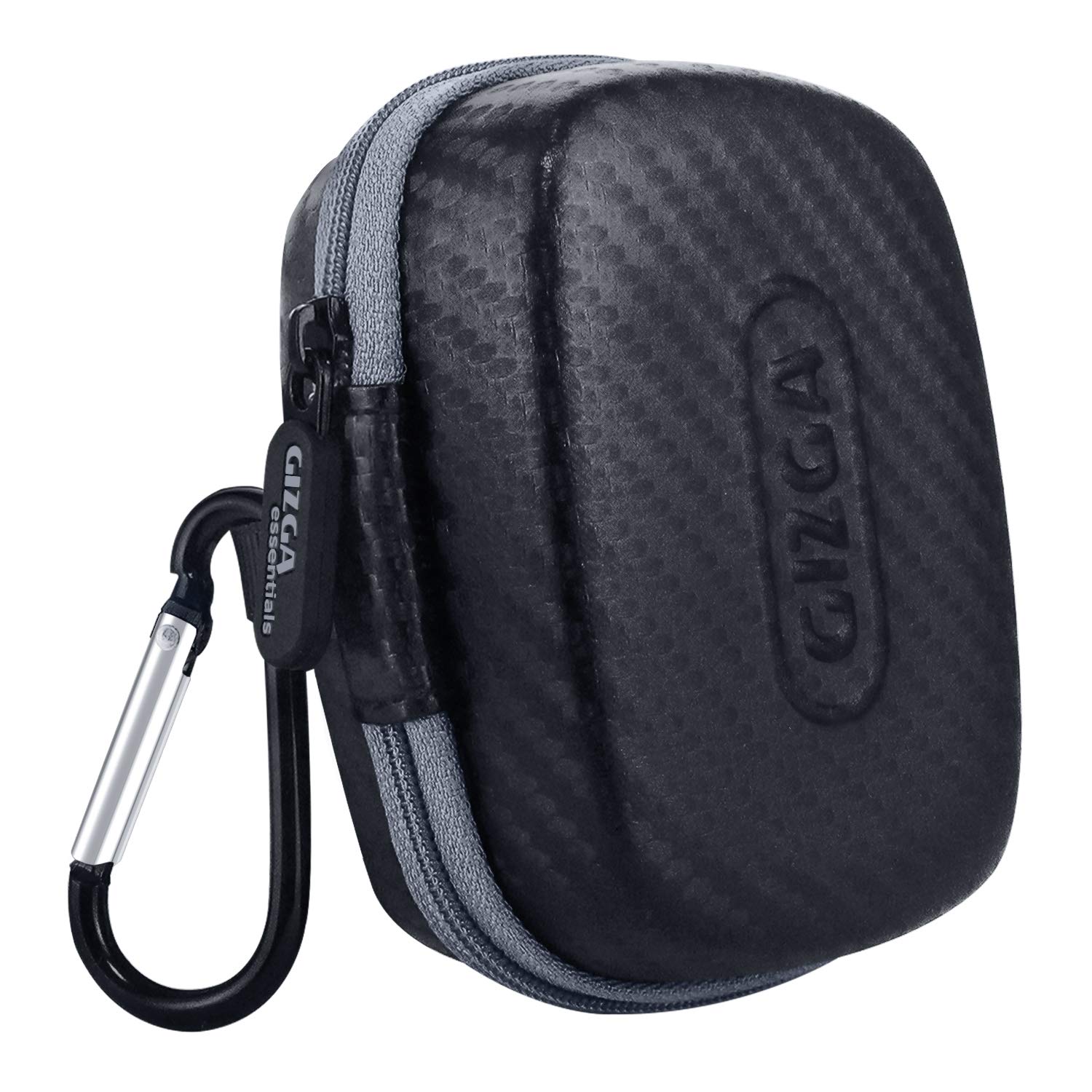 Gizga Essentials Carrying Case for JioFi 4G M2S and JioFI3 WiFi Hotspot Dongle, Shock Asbsorber Protective Carbon Fibre Material, Detachable Hook, Mesh Pocket, Black