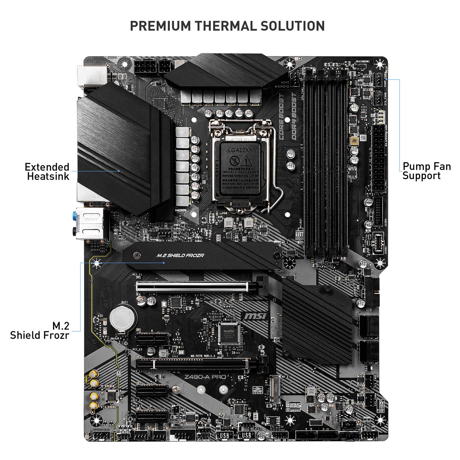 MSI MPG Z490 Gaming Carbon Wi-Fi ATX Gaming Motherboard