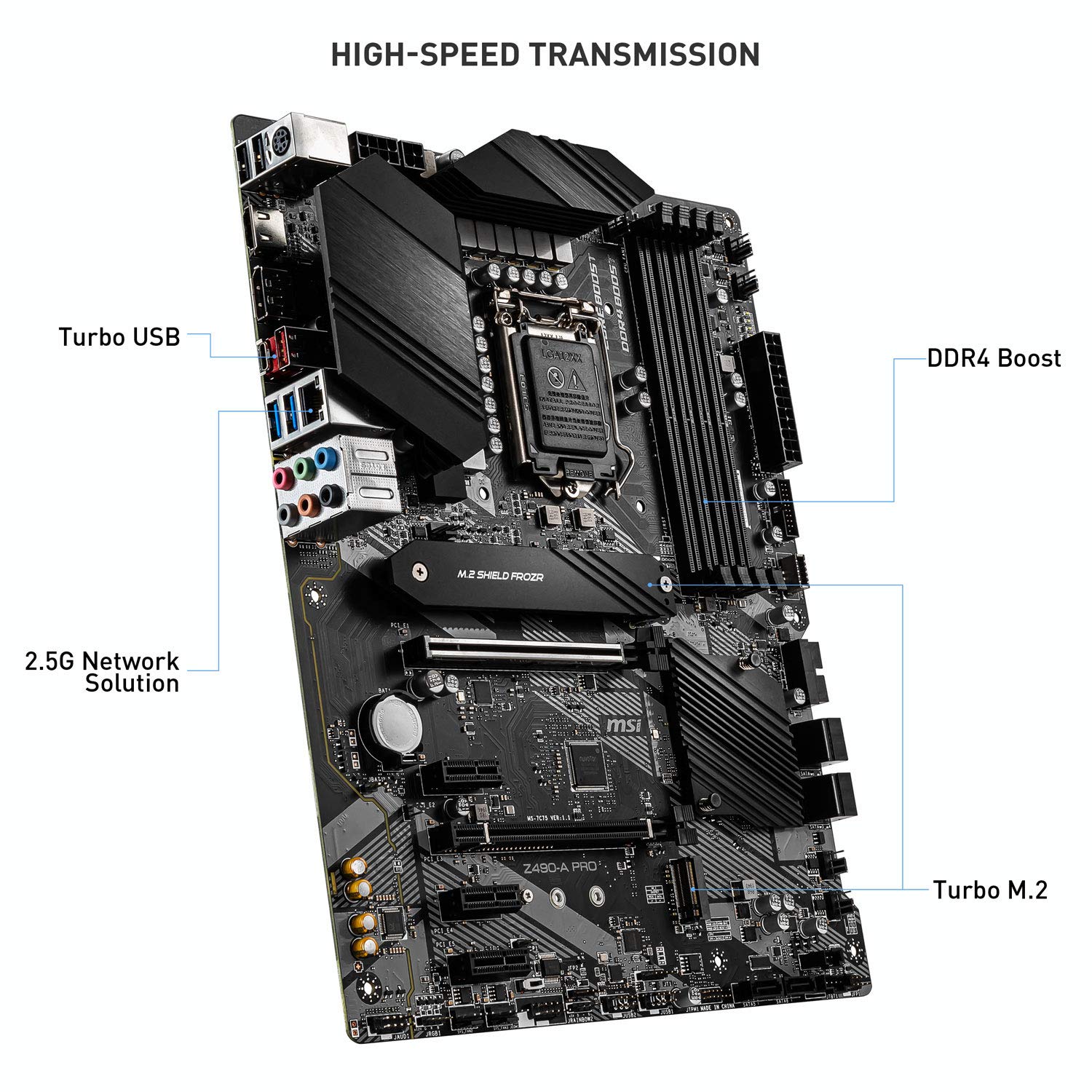 MSI MPG Z490 Gaming Carbon Wi-Fi ATX Gaming Motherboard