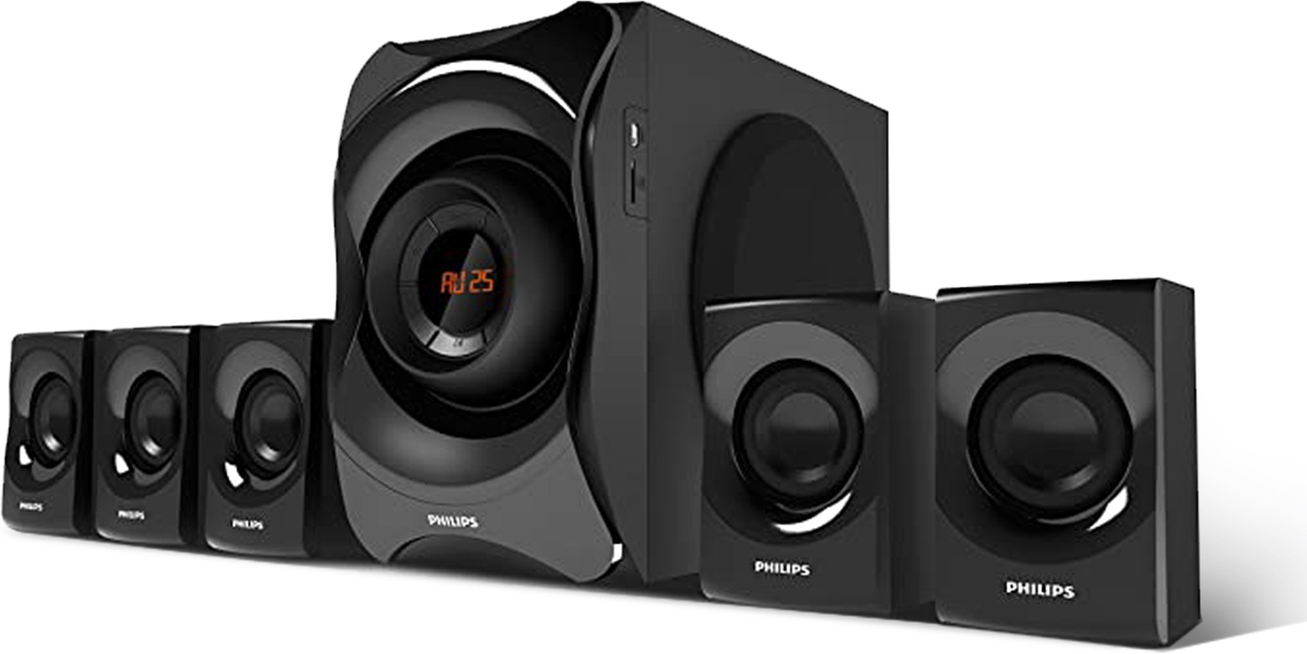 Philips SPA8000B/94 5.1 Channel Multimedia Speakers System (Black)