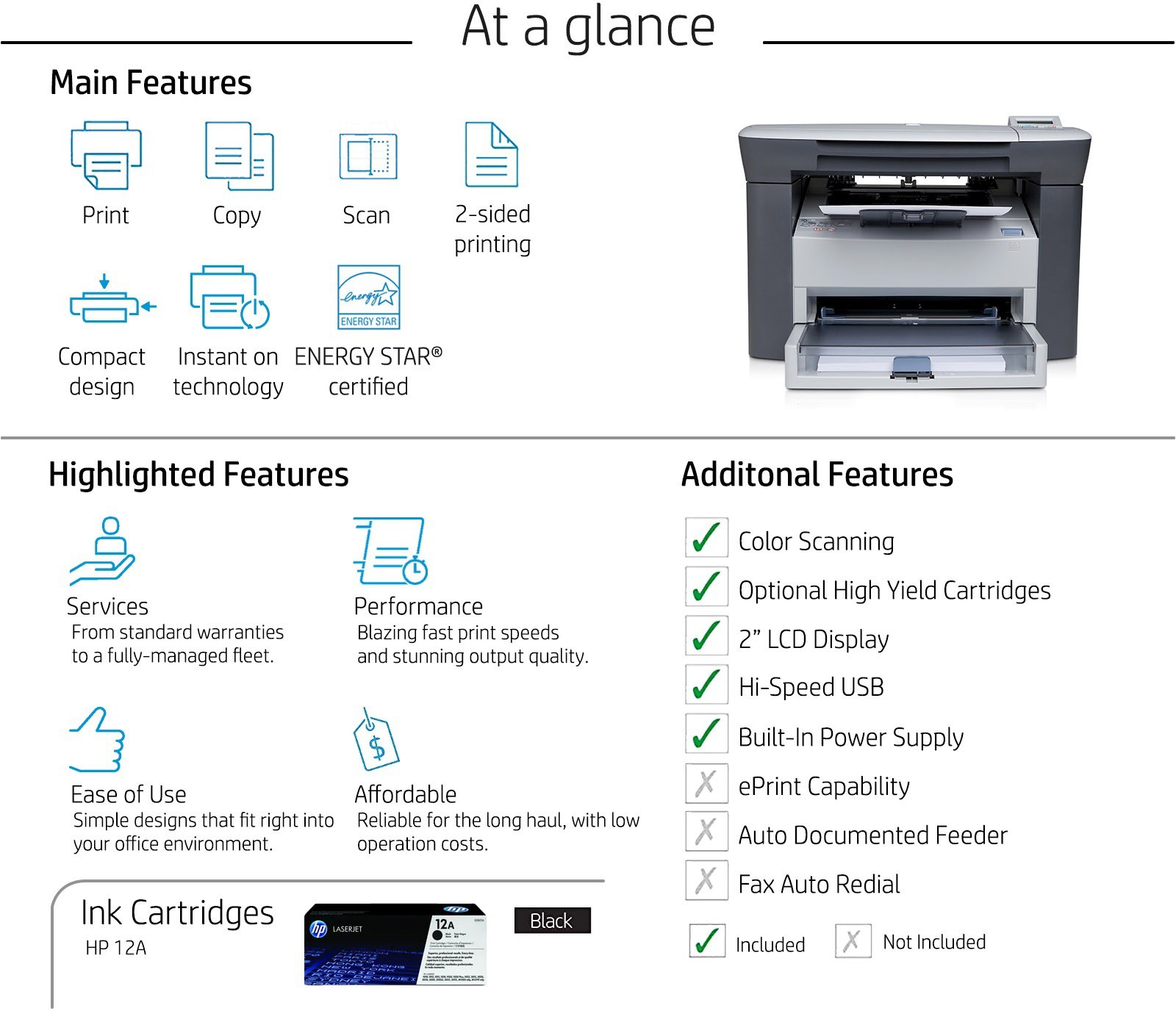 HP Laserjet M1005 Multifunction Laser Printer Black (Refurbished)