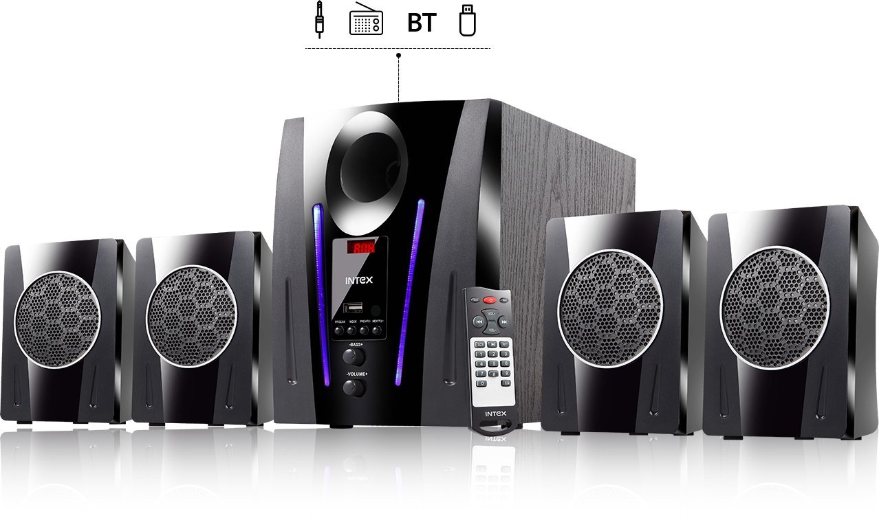 Intex IT-2650 Digi Plus FMUB 4.1 Multimedia Speaker with Bluetooth/USB/FM/AUX-