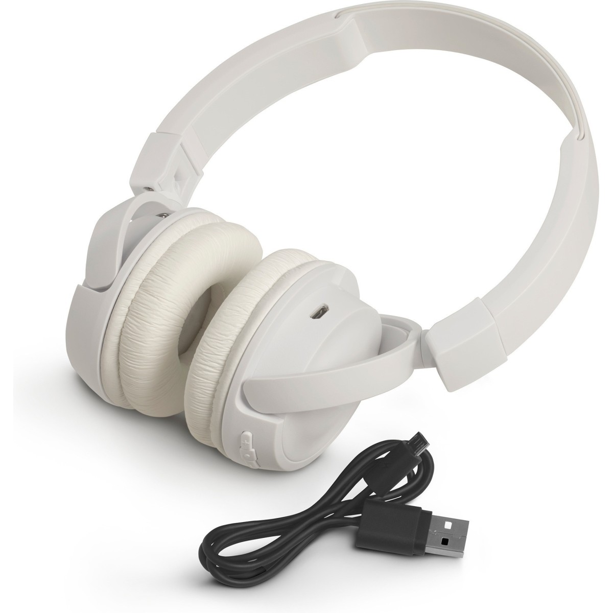 JBL T450BT Extra Bass with Voice Assistant Bluetooth Headset (White)