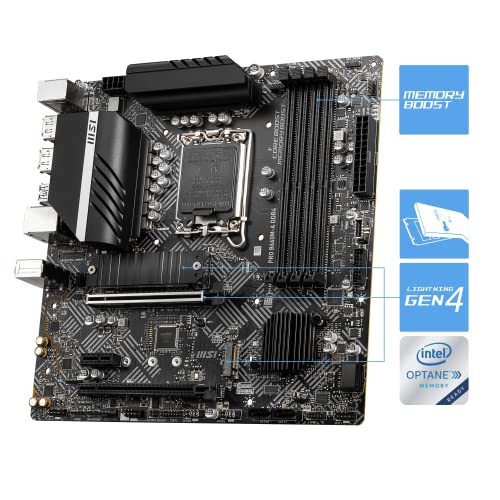 MSI Pro B660M-A Ddr4 Motherboard, Micro-ATX - Supports Intel 12Th