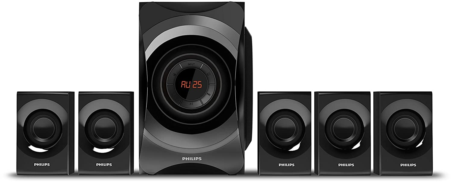 Philips SPA8000B/94 5.1 Channel Multimedia Speakers System (Black)