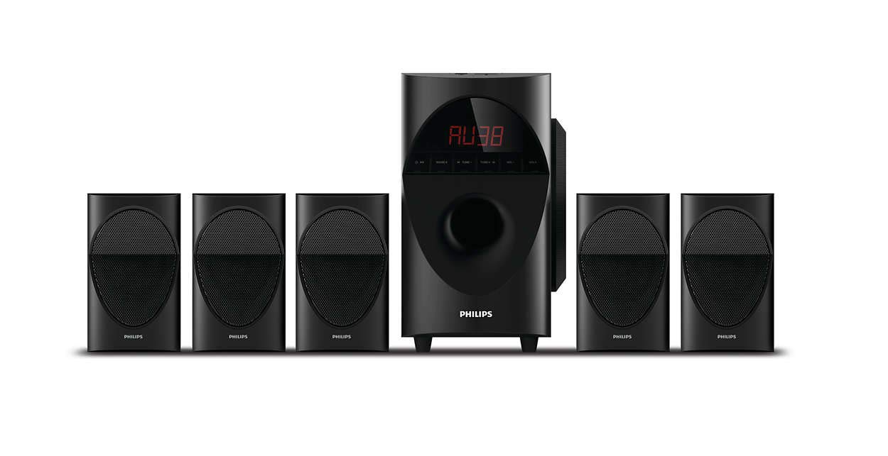 Philips in-SPA 5190B/94 Multimedia Speaker System (Black)-